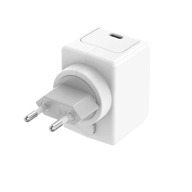 Ładowarka BUDI AC351EW z podwójnym portem USB-C PD 33 W, szybkie ładowanie, adapter podróżny z wtykiem UE