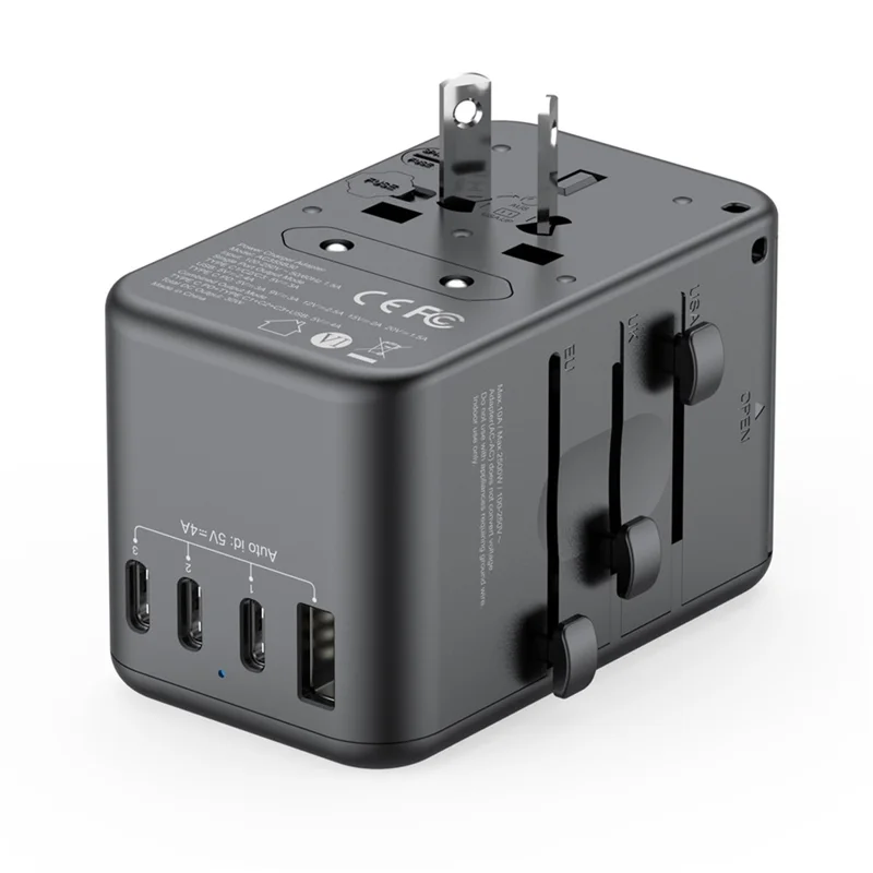BUDI AC355B30 30W Global Travel Charger 4 Type-C + USB-A Multi-Port Fast Charging Charger Adapter
