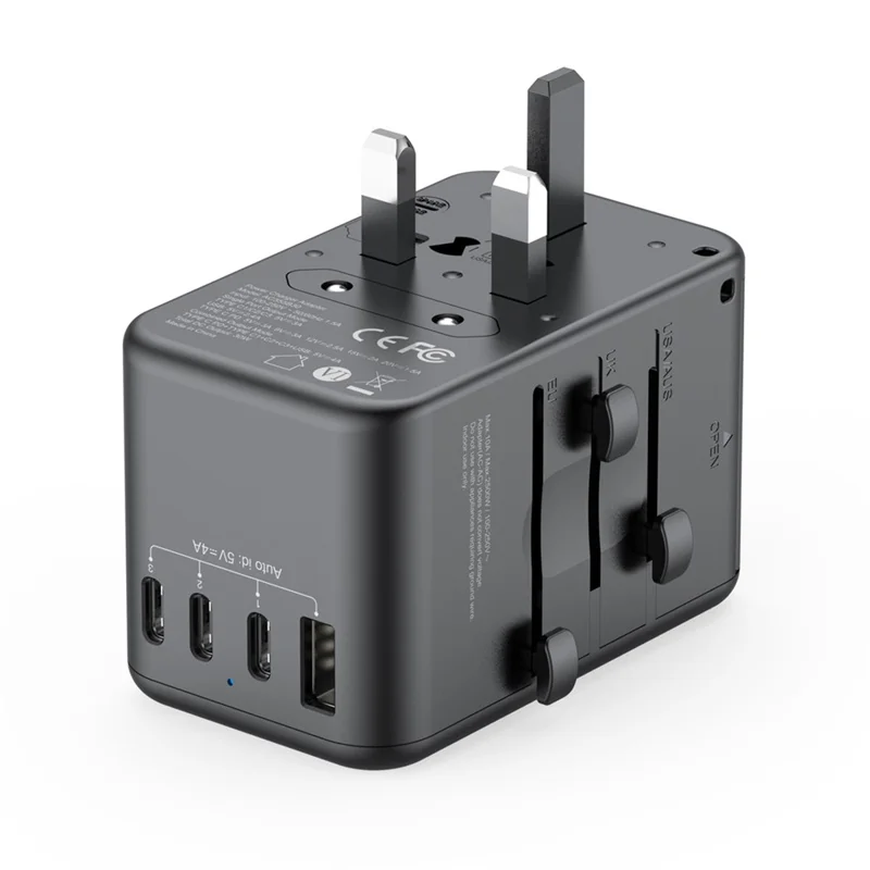BUDI AC355B30 30W Global Travel Charger 4 Type-C + USB-A Multi-Port Fast Charging Charger Adapter