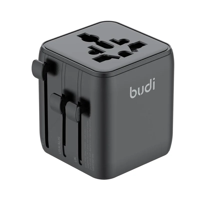BUDI AC362B Global Travel Socket Converter Adapter Power Plug Wall Charger Block