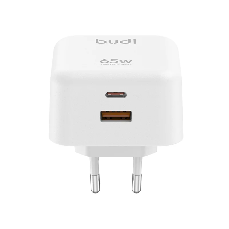 BUDI AC320EW 65W GaN Caricatore USB-A + Porte USB-C Ricarica Rapida Adattatore di Alimentazione per Laptop / Notebook, Spina UE