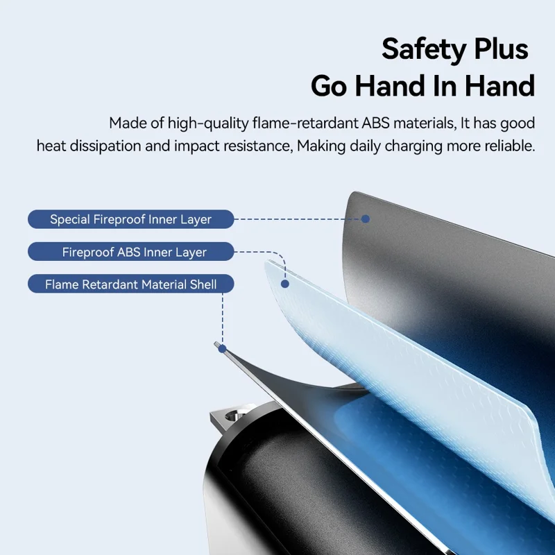 ESSAGER  ABS PD 30W Wall Charger USB-C Fast Charging Mobile Phone Adapter Safe Efficient Charger - Black  /  US Plug