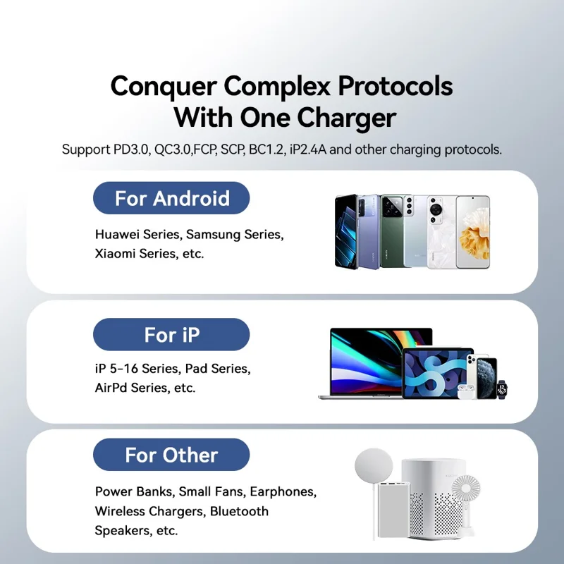 ESSAGER  ABS PD 30W Wall Charger USB-C Fast Charging Mobile Phone Adapter Safe Efficient Charger - Black  /  US Plug