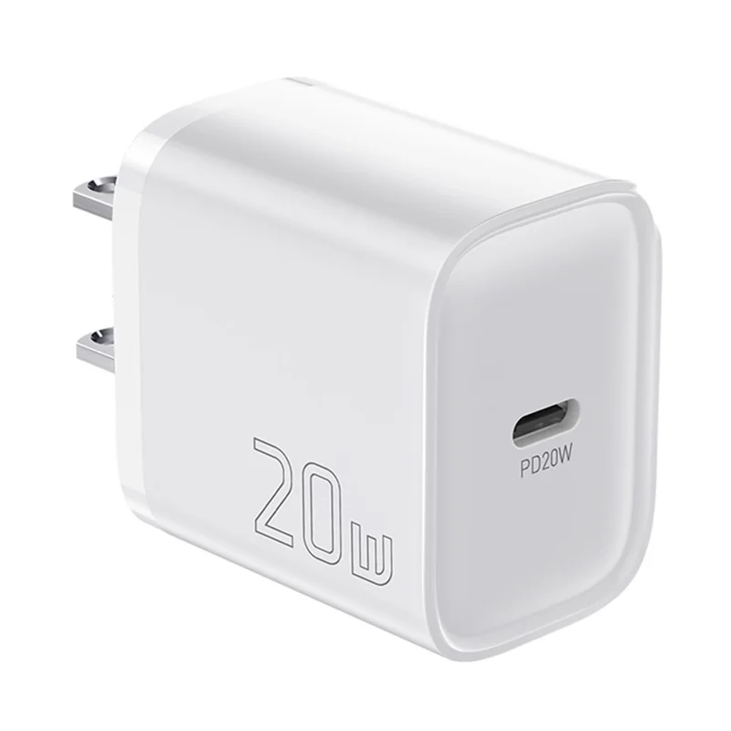 ESSAGER Max 20W USB-C Fast Charger PRO Chip Technology Power Adapter Mini Travel Charging Plug - White /  US Plug