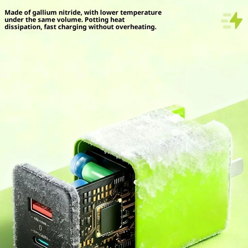 WEKOME WP-U45 65W GaN-laddare Snabbladdningsadapter med flera portar - Vit / EU-uttag