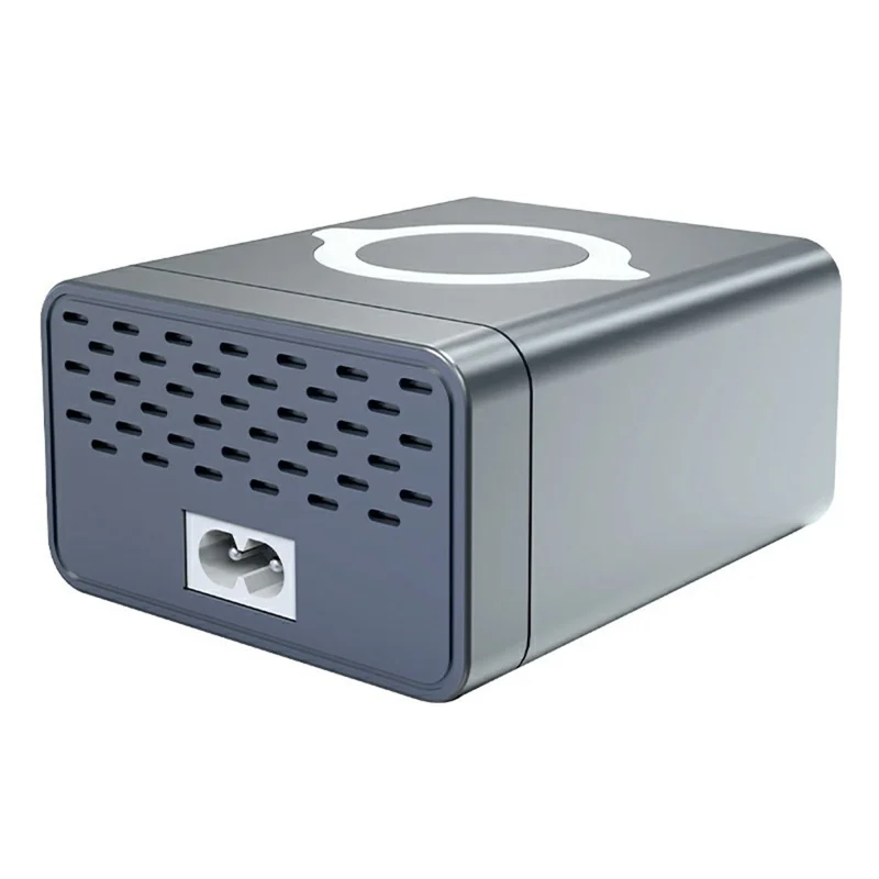 WLX-M2 80W Desktop Charger Adapter 8 Port GaN USB C PD 45W Charging Station Support Wireless Charging - US Plug