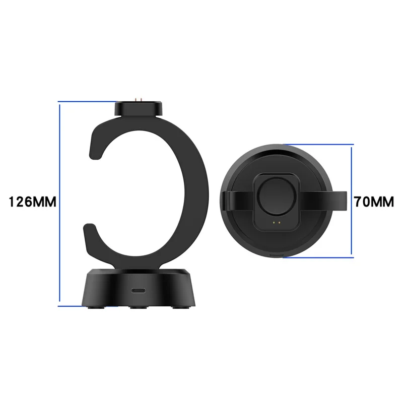 Charging Cable for Huami Amazfit T-Rex 3 Pro 48mm / 44mm / 3 / Helio Strap / Balance Smart Watch Charger C-Shape Magnetic Connector