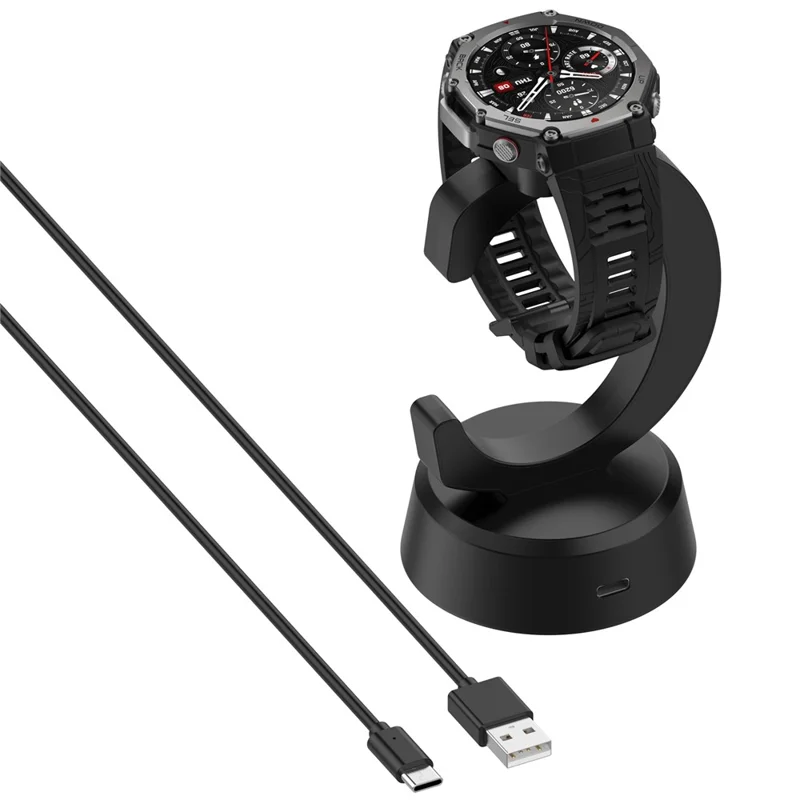 Charging Cable for Huami Amazfit T-Rex 3 Pro 48mm / 44mm / 3 / Helio Strap / Balance Smart Watch Charger C-Shape Magnetic Connector