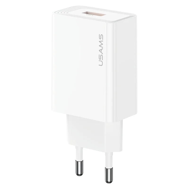 USAMS CC326 T69 Single USB Charger 2.1A Fast Charging Power Adapter Wide Voltage, EU Plug