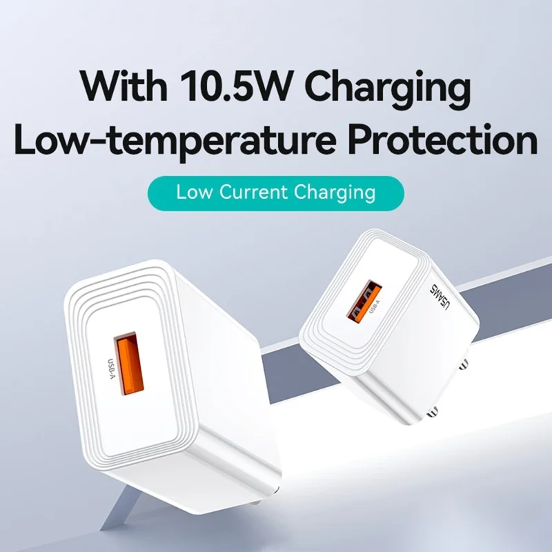 USAMS CC326 T69 Single USB Charger 2.1A Fast Charging Power Adapter Wide Voltage, EU Plug