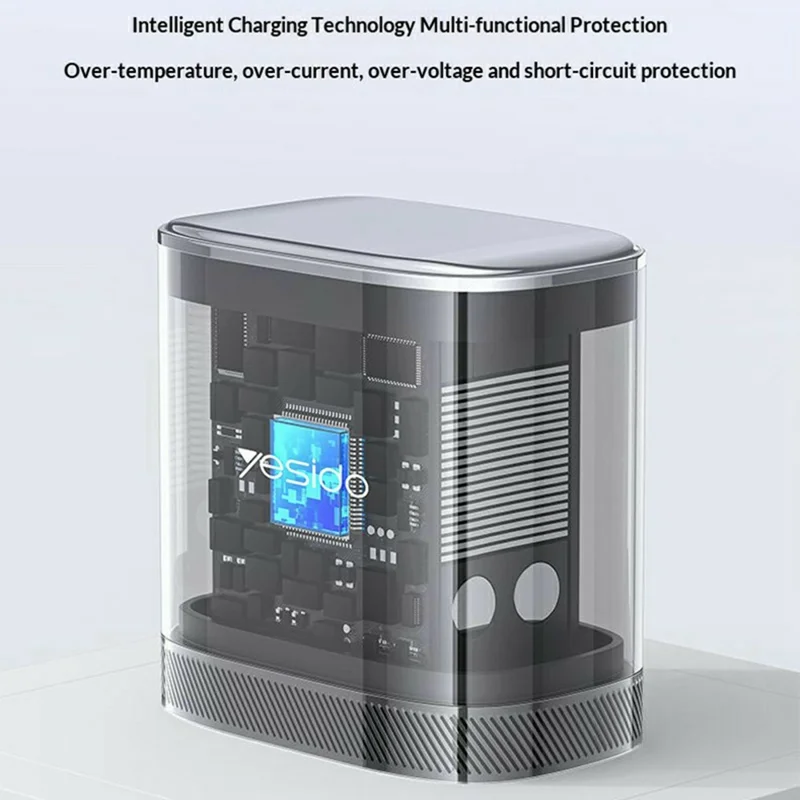 YESIDO YC22U PD 45W Dual USB-C Fast Charger Portable Wall Charger Adapter with USB-C to USB-C Cable - US Plug