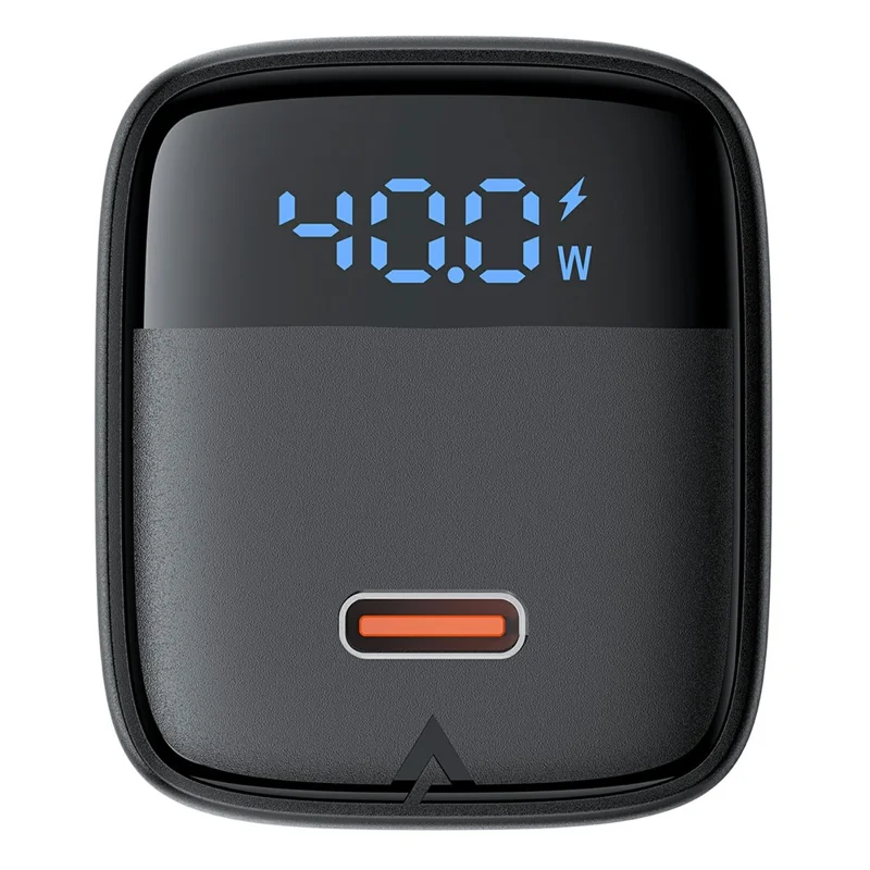 ACEFAST A135 PD 40W GaN Charger USB-C Fast Charging Power Adapter with Digital Display for Phones / Tablets, EU Plug - Black