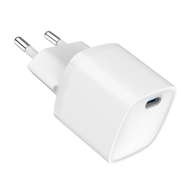 Bulk Purchasing 20W USB-C GAN Power Adapter PD 3.0 + QC3.0 Fast Charger for iPhone / Android / Laptop / Tablet, EU Plug - White