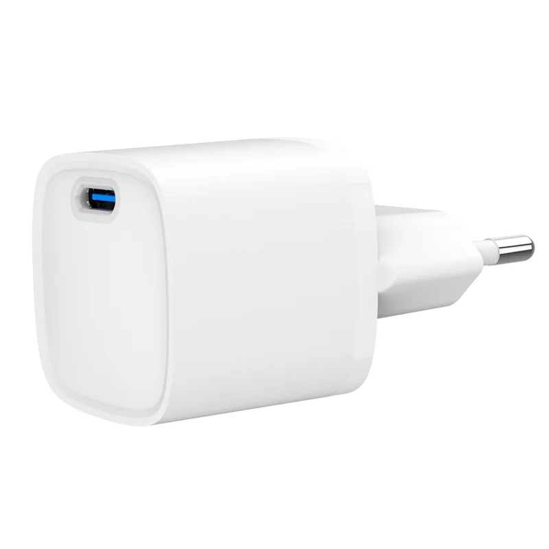 Bulk Purchasing 20W USB-C GAN Power Adapter PD 3.0 + QC3.0 Fast Charger for iPhone / Android / Laptop / Tablet, EU Plug - White