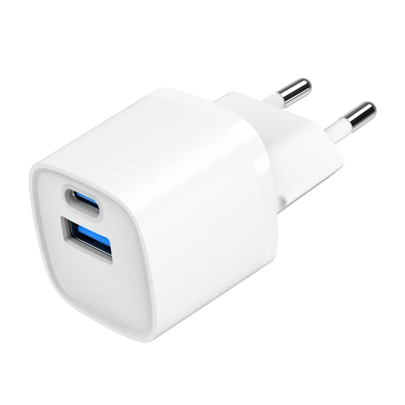 Bulk Purchasing 30W Type-C + USB-A GaN Charger PD 3.0 + QC3.0 Fast Charging Adapter for Smartphones  /  Tablets, EU Plug - White