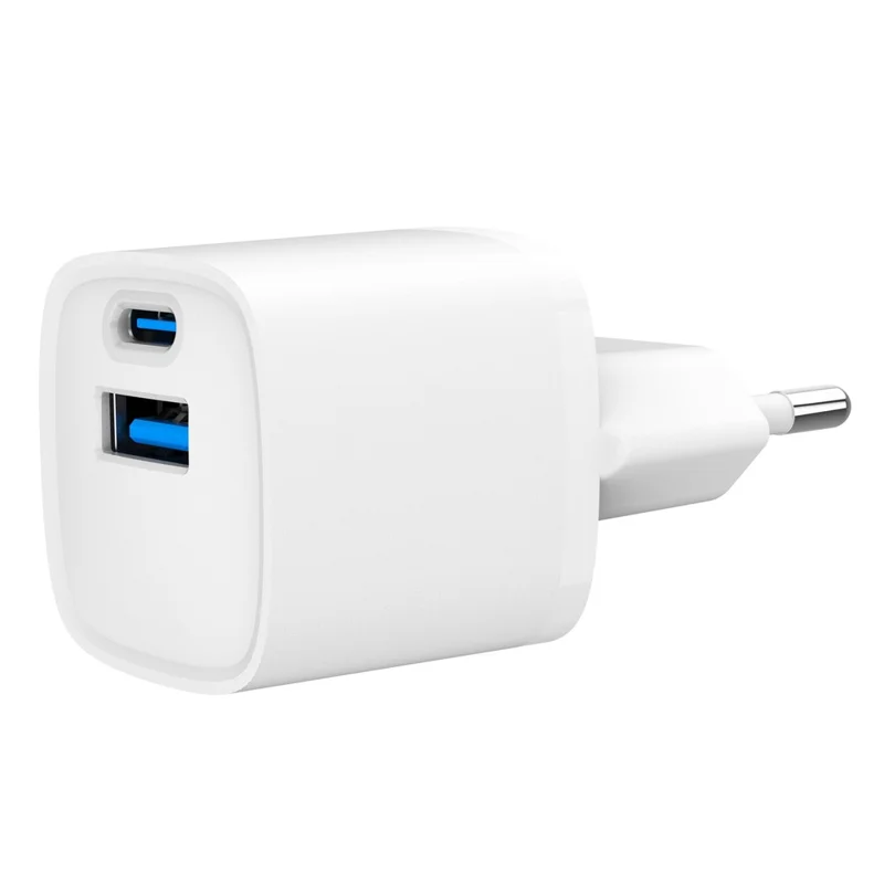 Bulk Purchasing 30W Type-C + USB-A GaN Charger PD 3.0 + QC3.0 Fast Charging Adapter for Smartphones  /  Tablets, EU Plug - White