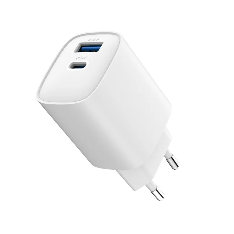 Bulk Purchasing 45W Type-C + USB-A GaN Charger PD 3.0 + QC3.0 Fast Charging Adapter for Smartphones  /  Tablets, EU Plug - White