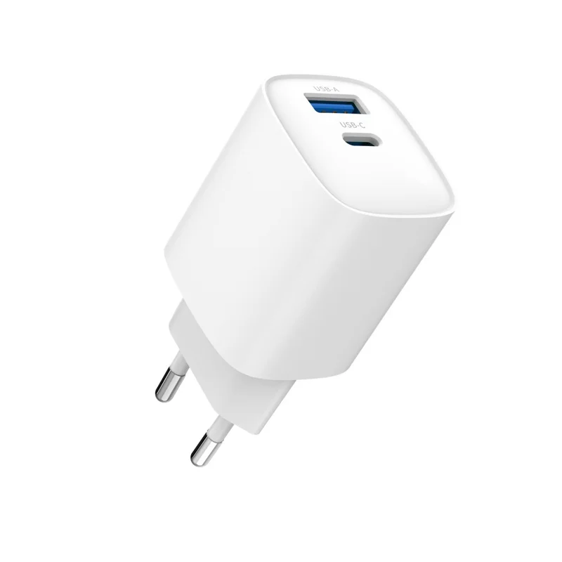 Bulk Purchasing 45W Type-C + USB-A GaN Charger PD 3.0 + QC3.0 Fast Charging Adapter for Smartphones  /  Tablets, EU Plug - White