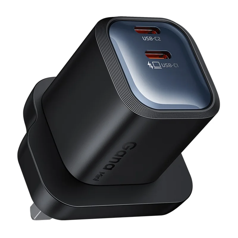 MCDODO CH-0992 UK Plug 45W Fast Charging Adapter Dual USB-C GaN Charger for iPhone iPad MacBook Samsung - Black