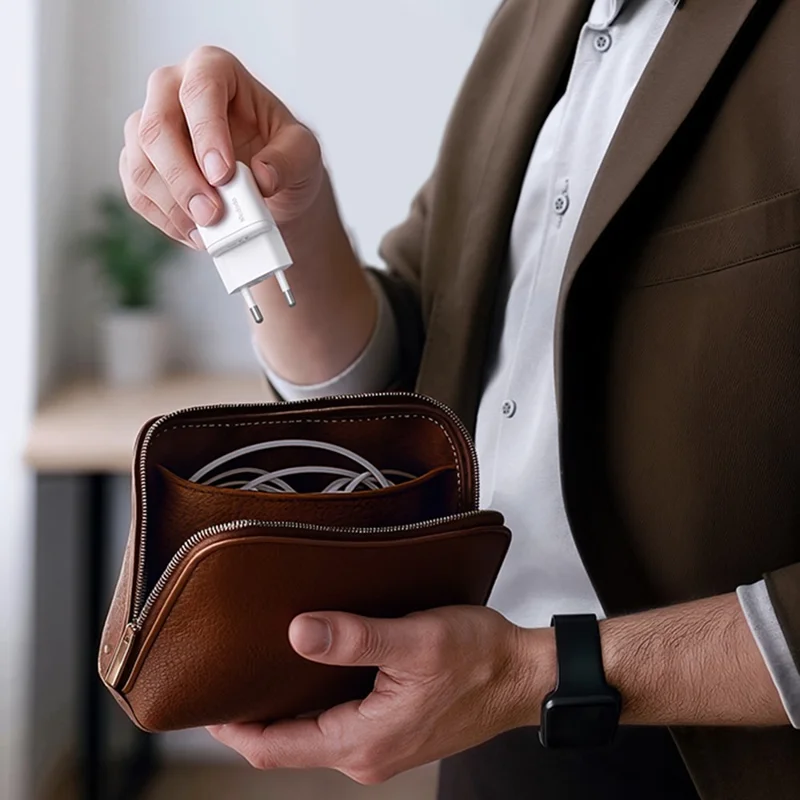 MCDODO CH-1002 EU Plug 45W Fast Charging Adapter Dual USB-C GaN Charger for iPhone iPad MacBook Samsung - Black