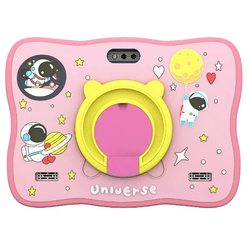 A17 0,3 MP foran- og 2 MP bagkamera 8 tommer HD-skærm Android pædagogisk tablet til børn Læringsplade med 3000 mAh batteri, 2+16 GB / EU-stik - Pink