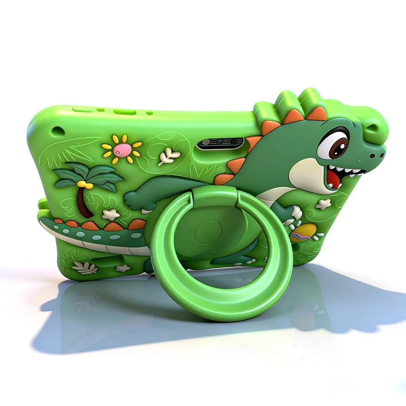 A18 8-Zoll-HD-Bildschirm Android Lern-Tablet mit Doppelkamera, Bildungstablette für Kinder, 2+16 GB / EU-Stecker – Grün