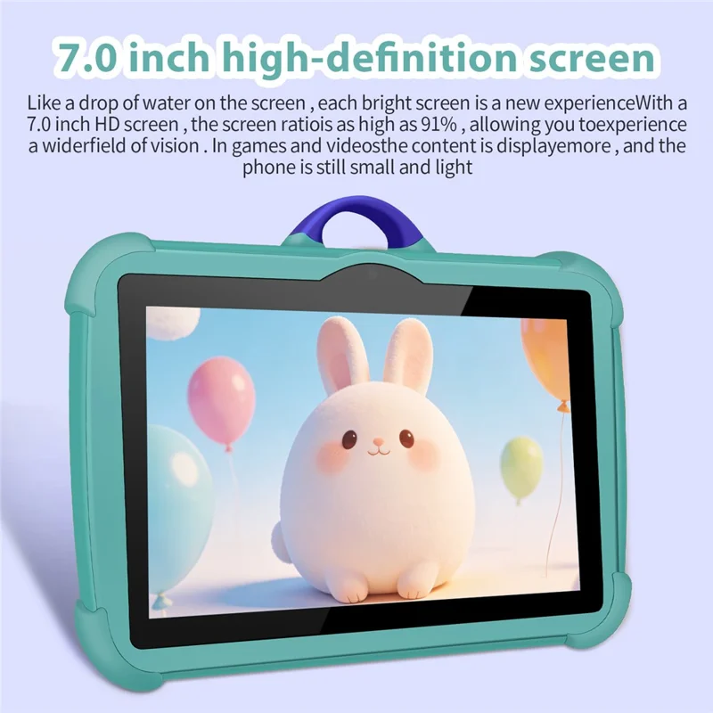 C8 Q88 Series 1+16GB 7 Inch HD Screen Android Kids Learning Tablet PC Dual Camera Educational Tablet with Stand Case, WiFi Version  /  EU Plug - Blue
