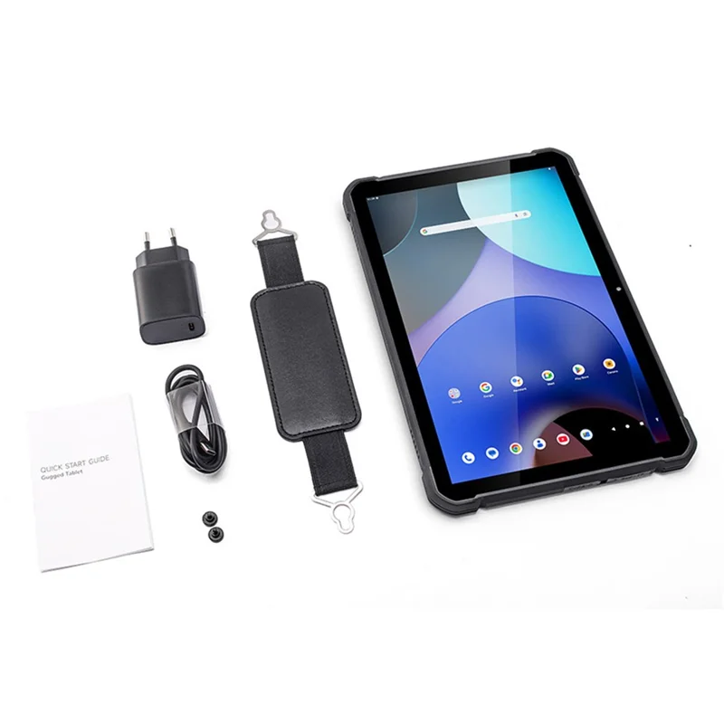 UTAB R1040 10.1 Inch Touch Screen Rugged Tablet IP67 Waterproof Octa Core Android 15 Tablet with 10000mAh Battery, 8+128GB - Black