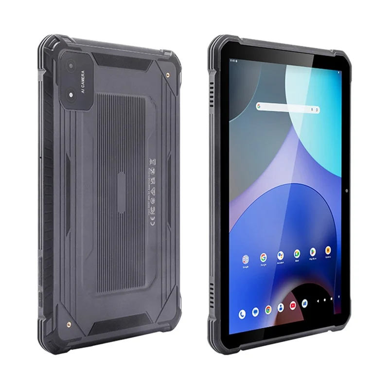 UTAB R1040 10.1 Inch Touch Screen Rugged Tablet IP67 Waterproof Octa Core Android 15 Tablet with 10000mAh Battery, 8+128GB - Black