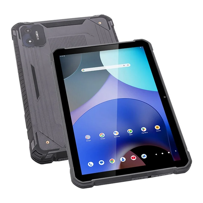 UTAB R1040 10.1 Inch Touch Screen Rugged Tablet IP67 Waterproof Octa Core Android 15 Tablet with 10000mAh Battery, 8+128GB - Black