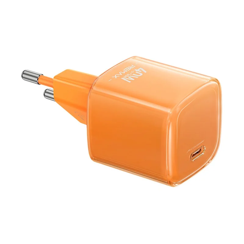 REMAX CA-26(C60W) EU Plug  GaN Fast Charger Set with USB-C to C Cable Type-C PD Quick Charging Adapter Kit - Orange