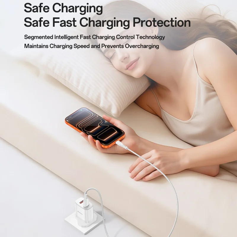 YESIDO YC150 UK Plug Dual USB Wall Charger 2.4A 12W Fast Charging Adapter with USB-A to USB-C Cable - White