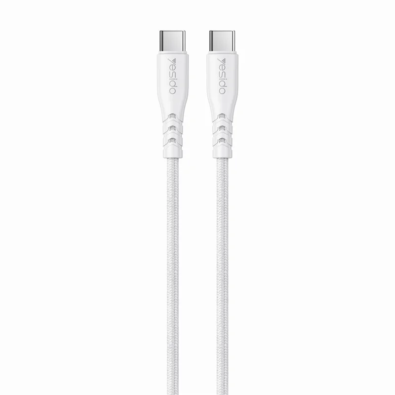 YESIDO YC153 UK Plug PD 35W USB-C Wall Charger Fast Charging Adapter with 1m Type-C Cable for Laptop Phone - White