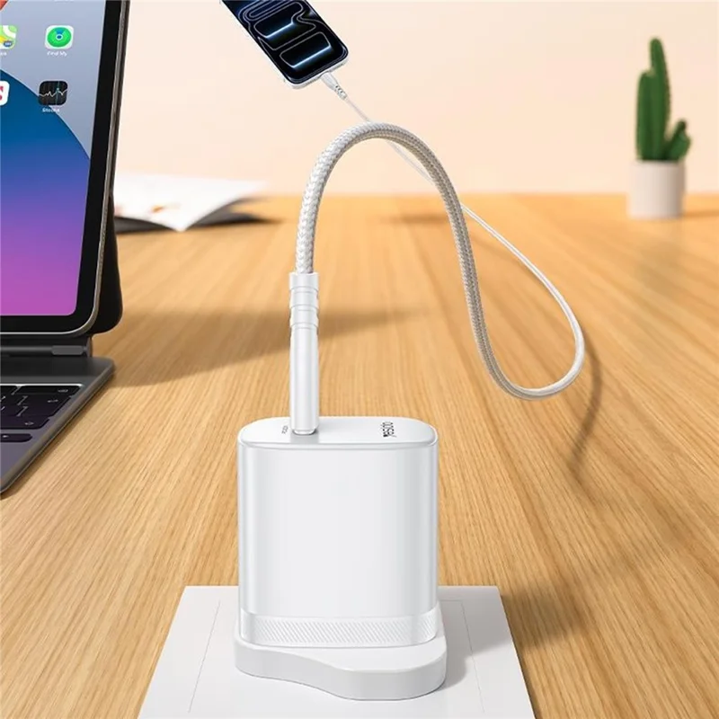 YESIDO YC151 UK Plug PD 20W USB-C Fast Charging Adapter Wall Charger with 1m Type-C Cable for iPhone iPad - White