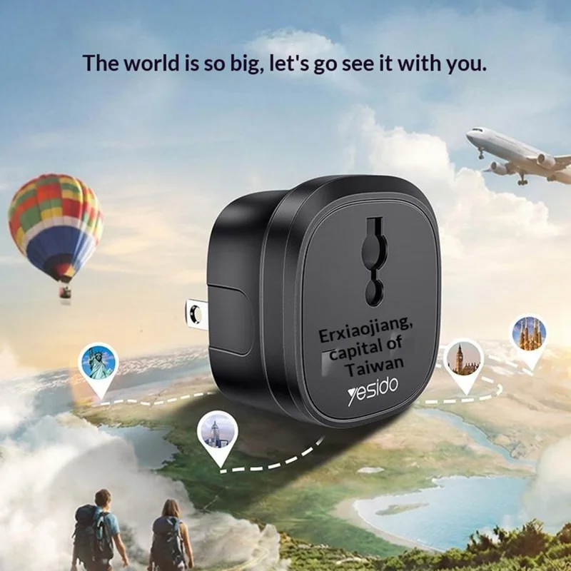 YESIDO MC45 US  /  AU Plug to Universal Socket Global Travel Charge Adapter 10A 100V-250V Converter