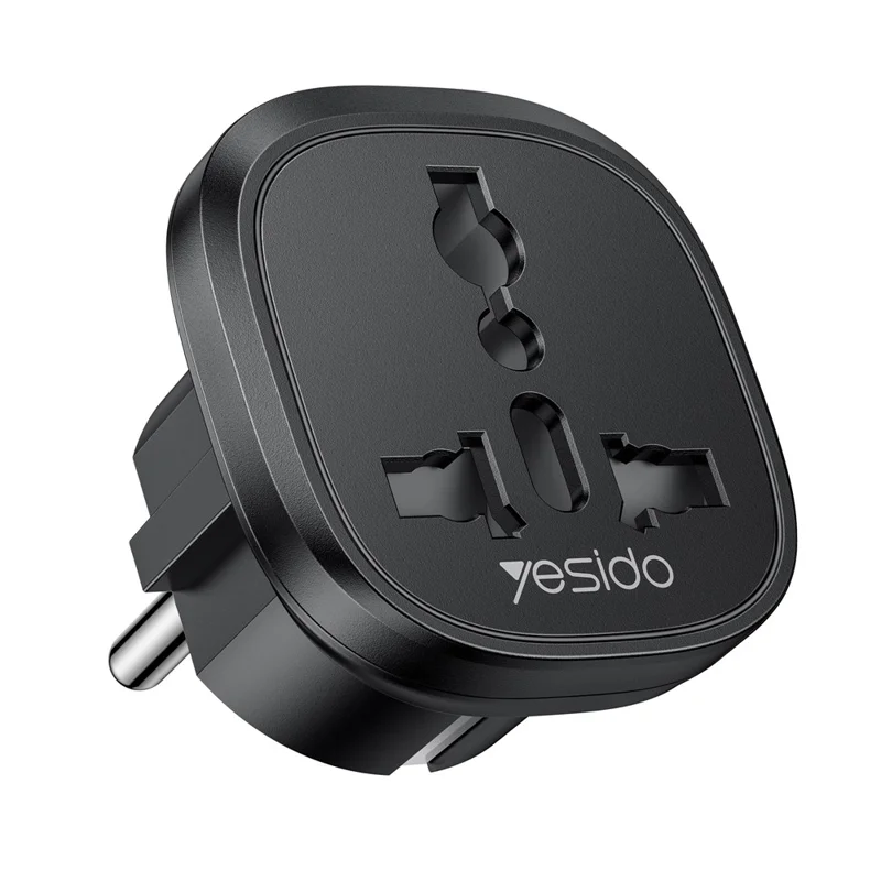 YESIDO MC44 EU Plug to Universal Socket Global Travel Adapter 100V-250V 10A Multi-Country Converter