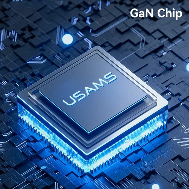 Adaptateur secteur USAMS CC330 T70 2 USB-A + 2 USB-C 4 ports GaN 20 W Chargeur rapide, prise UE - Noir