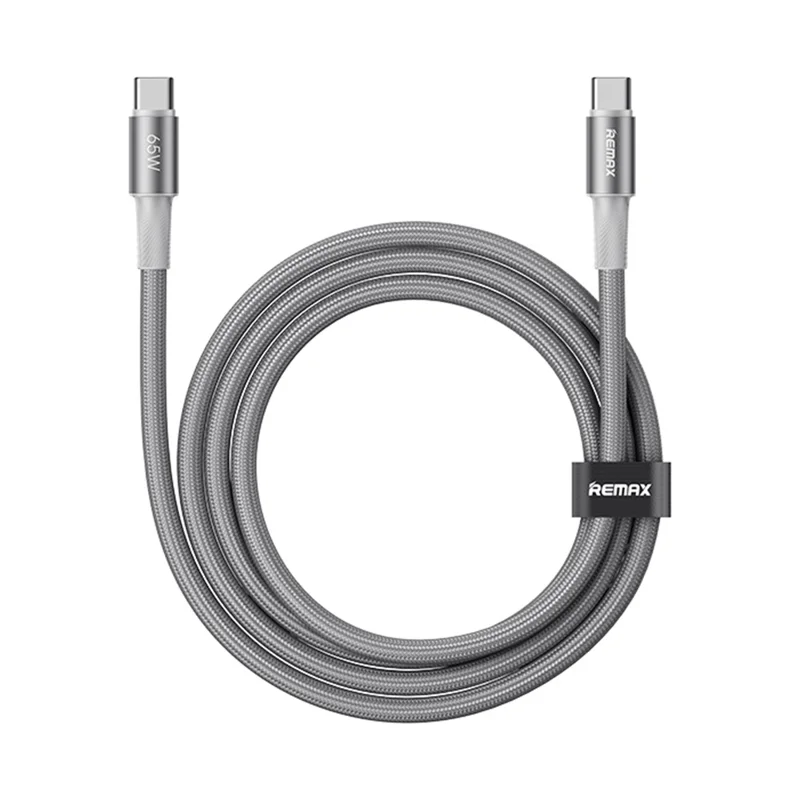 REMAX CA-25 45W Fast Charger Type-C + USB-A GaN Travel Adapter Foldable Charger with 1.2m USB-C Cable, EU Plug - Tarnish