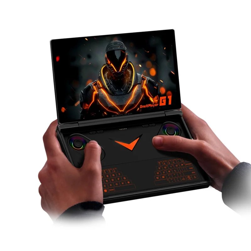 For ONE XPLAYER G1 Mini Gaming Laptop 8,8 tommer AMD AI 9 HX 370 32GB+2TB Bærbar PC Touchscreen Tablet - EU Stik