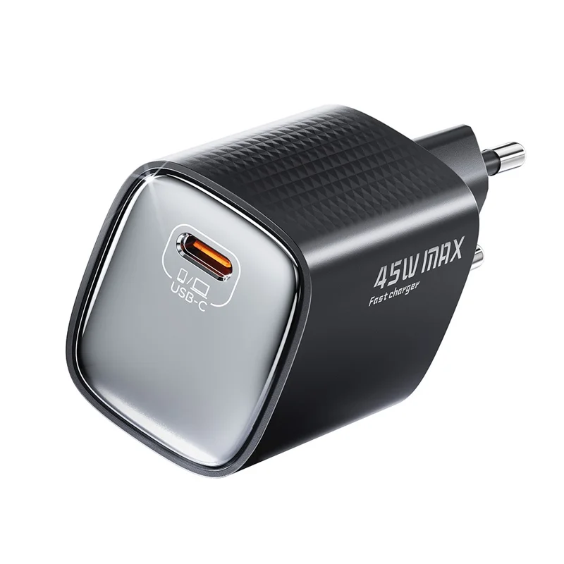 TOOCKI TCT45-22AB 45W GaN USB-C Fast Charger PD Quick Charging Wall Charger Adapter for iPhone iPad Samsung - EU Plug