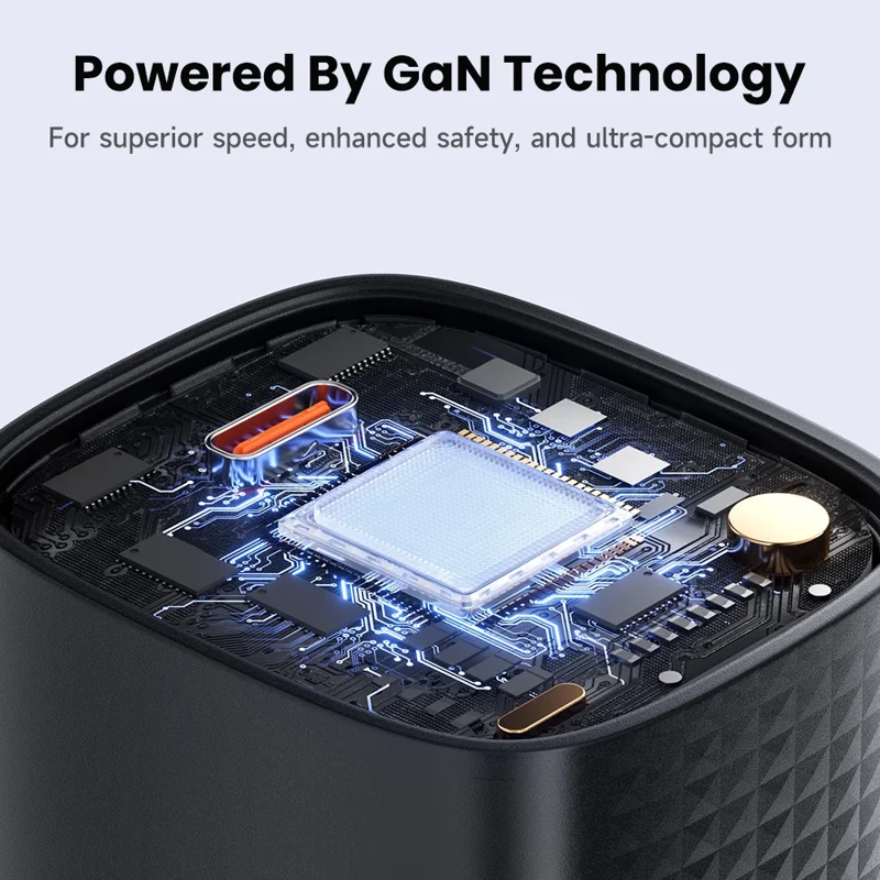 TOOCKI TCT45-22AB 45W GaN USB-C Fast Charger PD Quick Charging Wall Charger Adapter for iPhone iPad Samsung - EU Plug