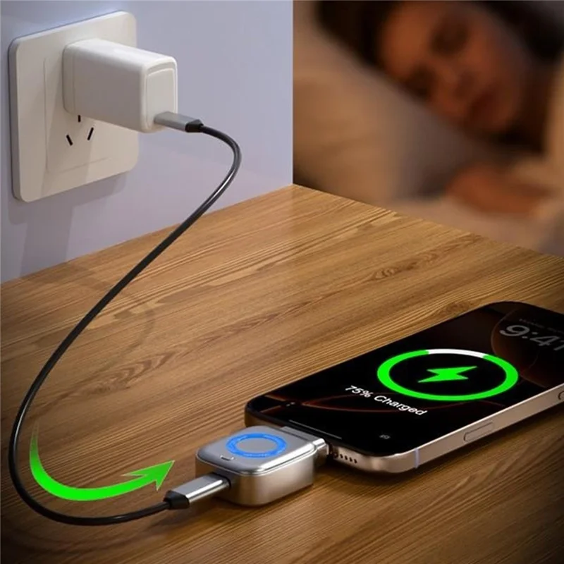 D011 USB-C Fast Charging Fully Charged Separator 100W Auto Disconnect AI Chip Smart Auto Stop Charging Adapter for Phone Tablet Laptop - Silver