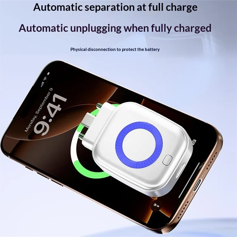 D011 USB-C Fast Charging Fully Charged Separator 100W Auto Disconnect AI Chip Smart Auto Stop Charging Adapter for Phone Tablet Laptop - Silver