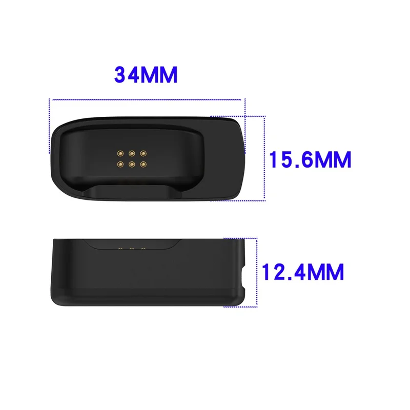 For DJI Mic 3 / Mini 2 Microphone Transmitter Magnetic Pogo Pin Charging Dock (without Cable) - Black