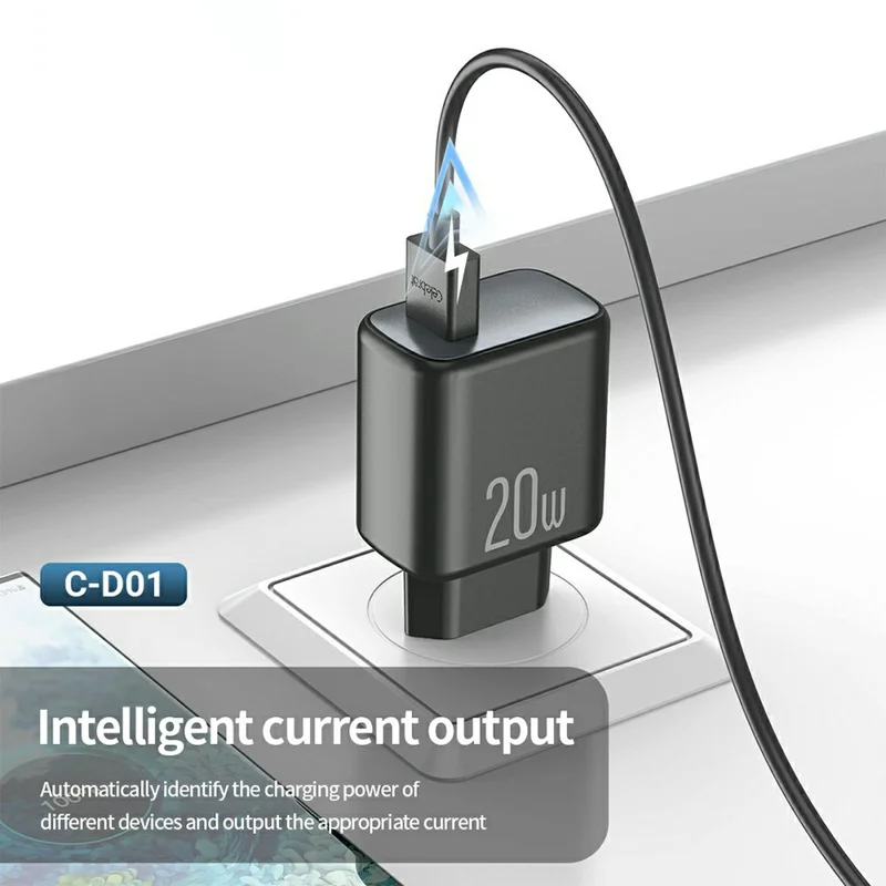 CELEBRAT C-D01 20W QC3.0 USB-A Fast Charger EU Plug Portable Wall Charger for Smartphones
