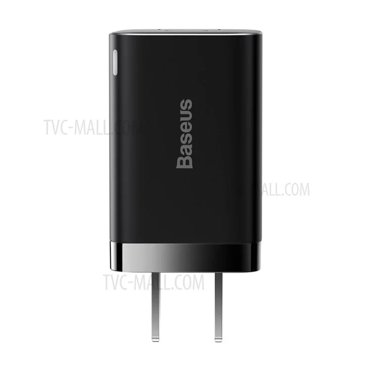 BASEUS Super Si Pro Type-C + USB Quick Charger Travel Dual Port Charging Block 30W - US Plug / Black