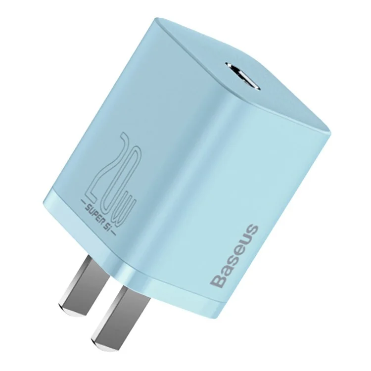 BASEUS Super Si Quick Charger Type-C Port 20W CN Plug Power Adapter - Blue