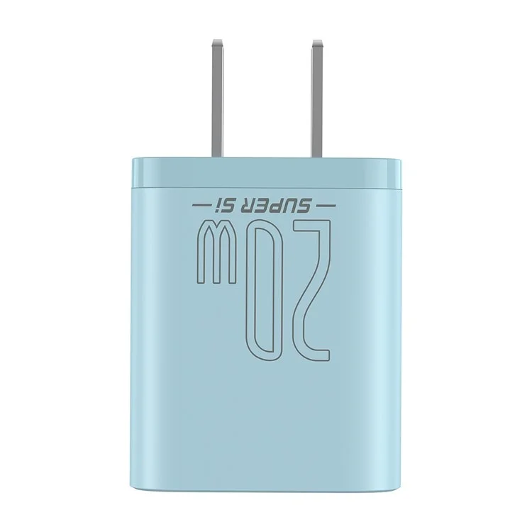 BASEUS Super Si Quick Charger Type-C Port 20W CN Plug Power Adapter - Blue