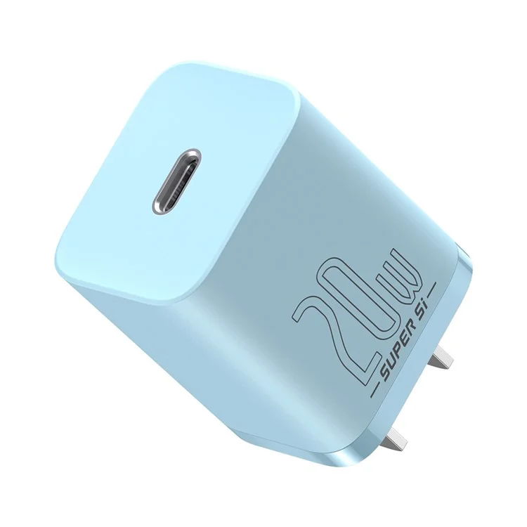 BASEUS Super Si Quick Charger Type-C Port 20W CN Plug Power Adapter - Blue