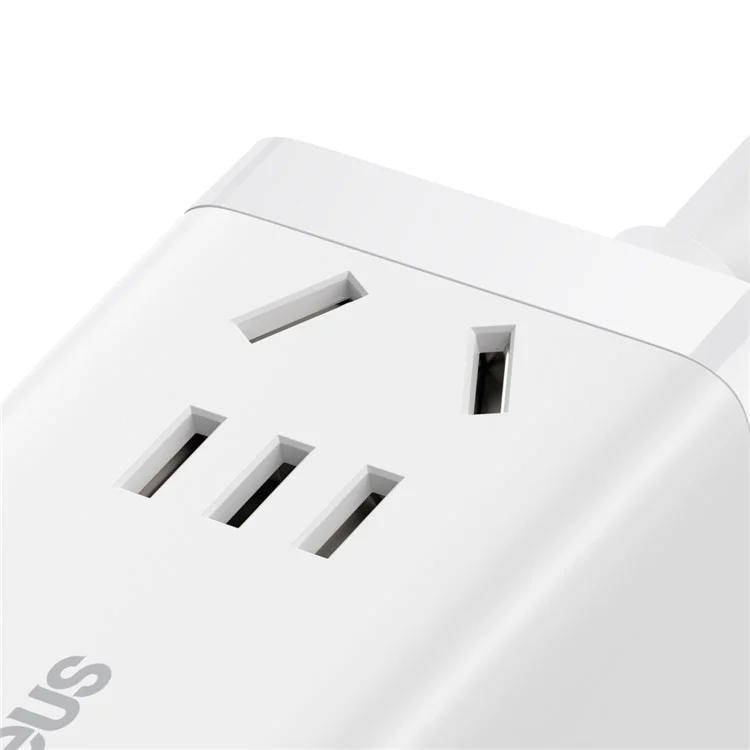 Baseus Gan3 Pro Desktop Powerstrip AC+2 USB+2 Порты Type-C 65 вт Plug Power Power с 1m Type-C к Кабелю Type-C - Белый